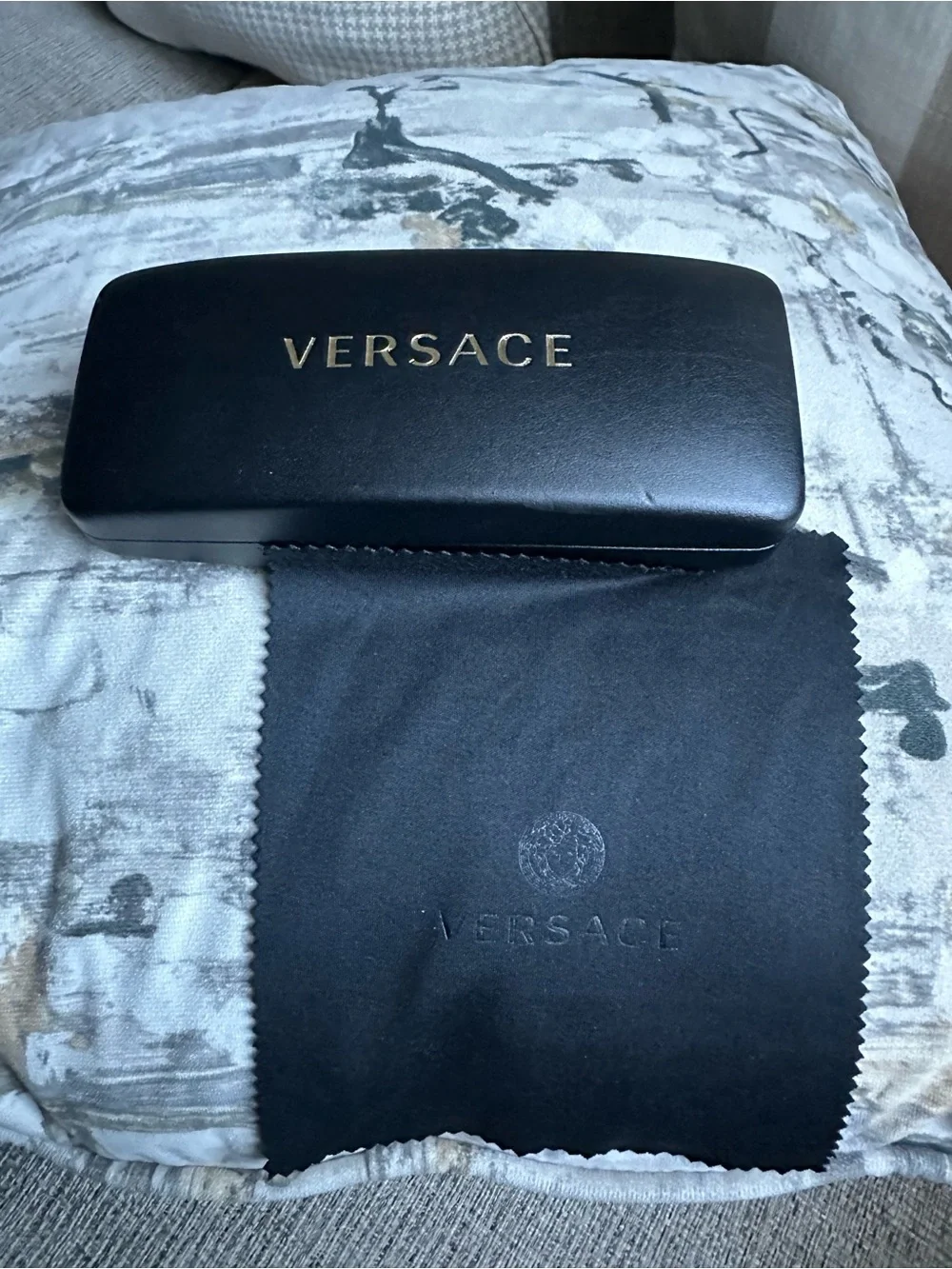 Versace Black Case with Gold Logo